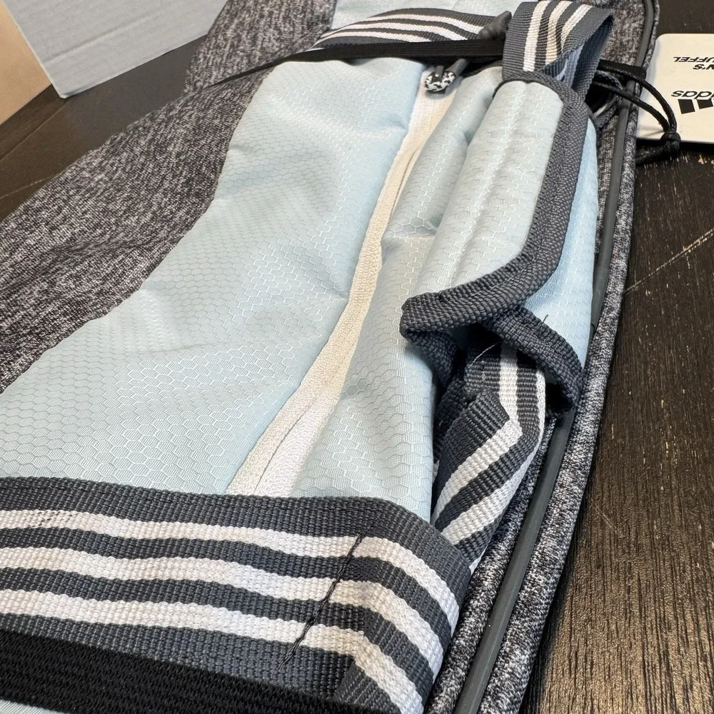 Adidas Women's Squad IV Gym Duffel Bag Sky Tiny Blue /Jersey Onix (gray) NEW NWT
